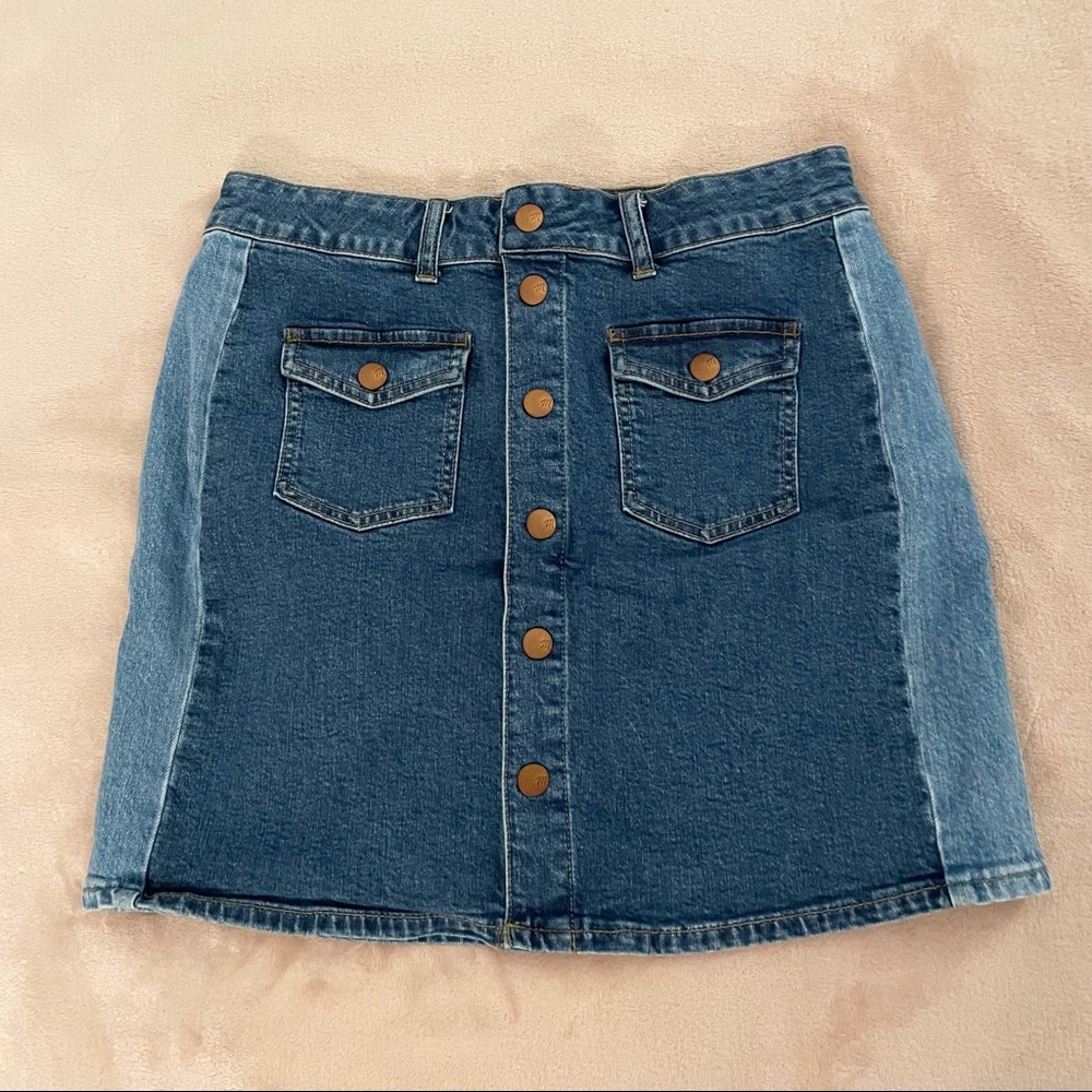 madewell denim skirt